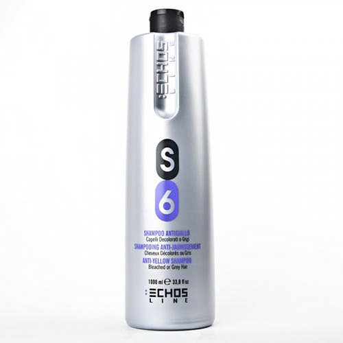 Echosline S6 Anti-Yellow Shampoo Шампунь Против Желтизны для Седых и Осветленных Волос 1000 ml
