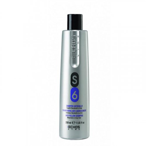 Echosline S6 Anti-Yellow Shampoo Шампунь Против Желтизны для Седых и Осветленных Волос 350 ml
